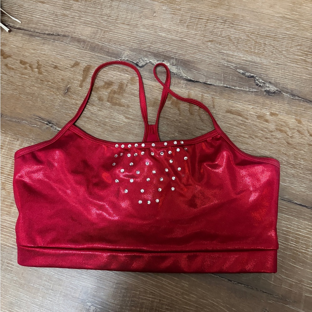 Balera Shimmering Red Crop Top